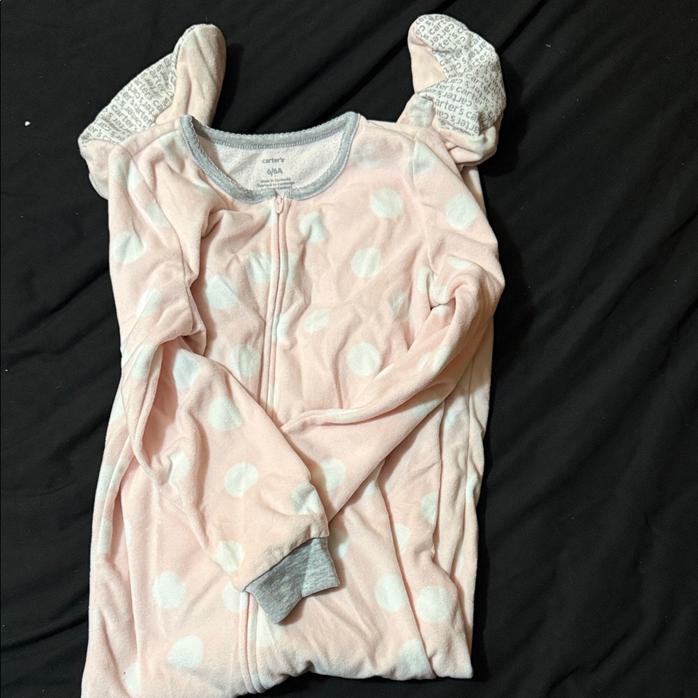 Carter's Pink and White Polka Dot Pajama Set